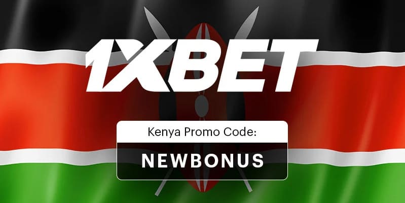 1xbet promo code image with the flag.